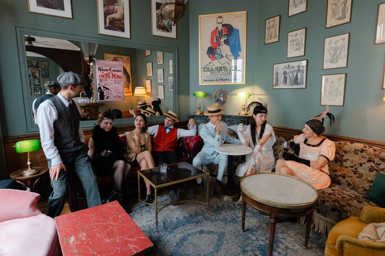 A host on a private 1920s evening in Paris