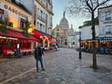 Place du Tertre in Montmartre at sunrise