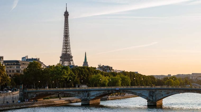 Pont Alexandre III over the Seine in Paris in early light
