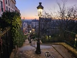 Quiet Montmartre at sunrise