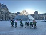 The Louvre courtyard at sunrise